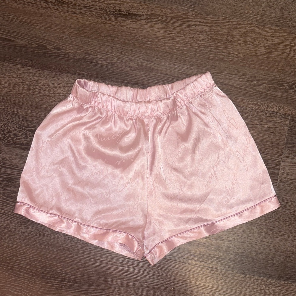 Juicy Couture Light Pink Satin Sleep Shorts